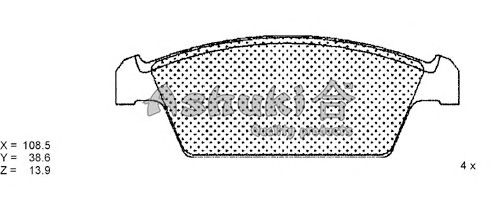 set placute frana,frana disc