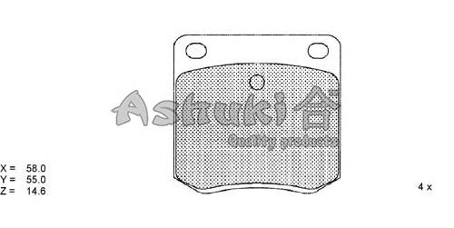 set placute frana,frana disc