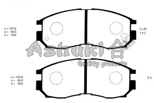 set placute frana,frana disc