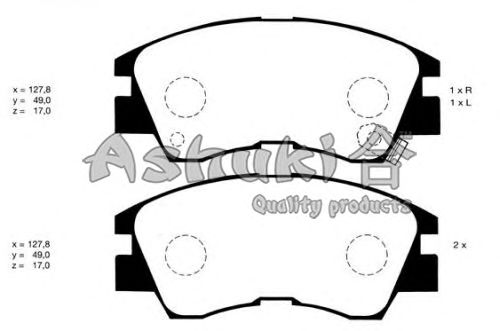 set placute frana,frana disc