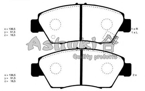 set placute frana,frana disc