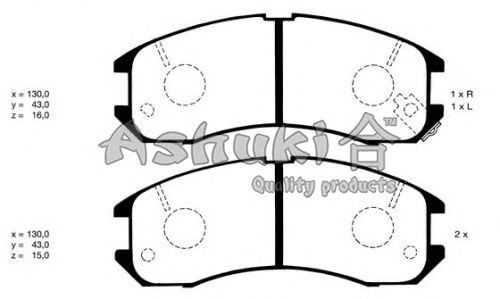 set placute frana,frana disc