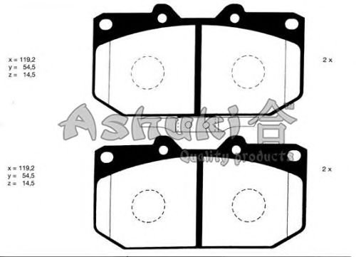 set placute frana,frana disc