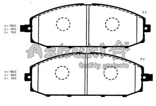 set placute frana,frana disc