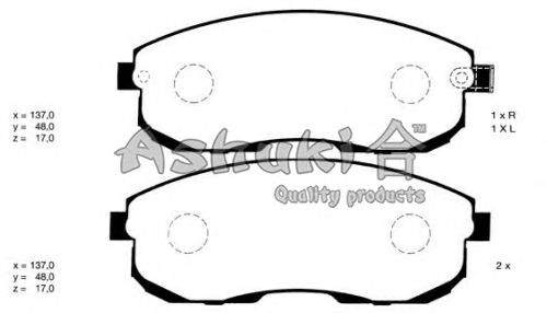 set placute frana,frana disc