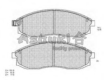 set placute frana,frana disc