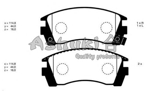 set placute frana,frana disc