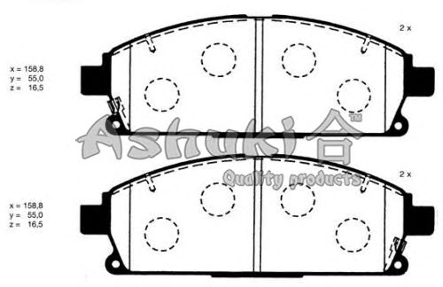 set placute frana,frana disc