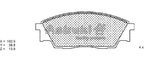 set placute frana,frana disc