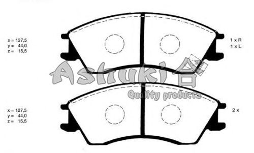 set placute frana,frana disc