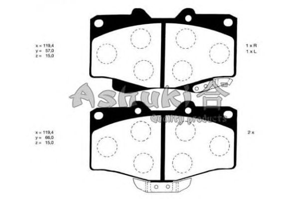 set placute frana,frana disc