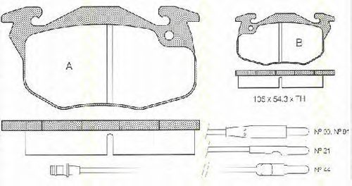 set placute frana,frana disc