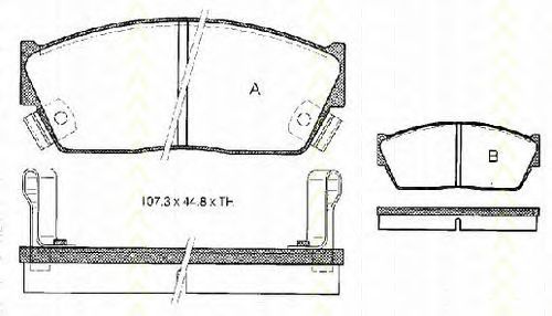 set placute frana,frana disc