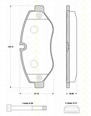 set placute frana,frana disc