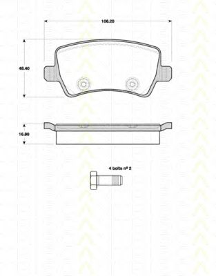 set placute frana,frana disc