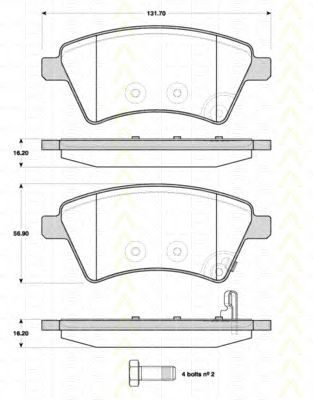 set placute frana,frana disc