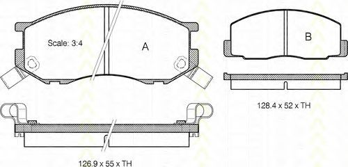 set placute frana,frana disc