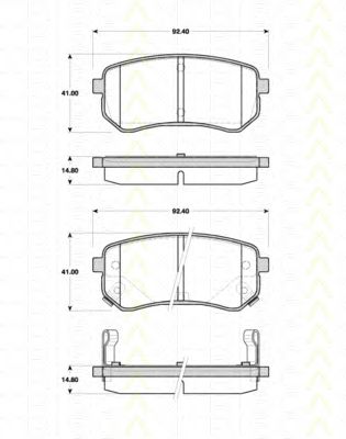 set placute frana,frana disc