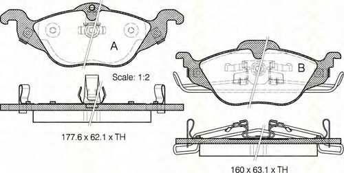 set placute frana,frana disc