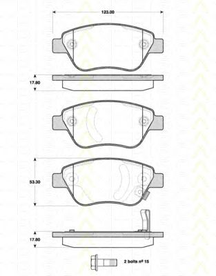 set placute frana,frana disc