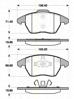 set placute frana,frana disc