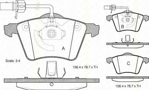 set placute frana,frana disc