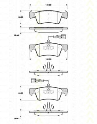 set placute frana,frana disc