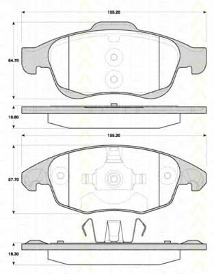 set placute frana,frana disc