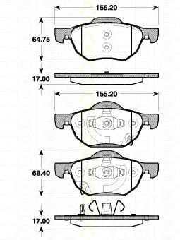 set placute frana,frana disc