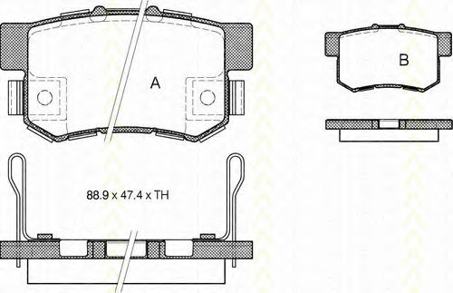 set placute frana,frana disc