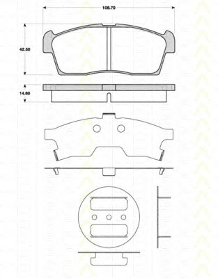 set placute frana,frana disc