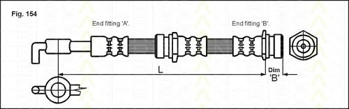 Furtun frana KIA CARENS/SEPHIA 1,5-2,0 96- 567 MM