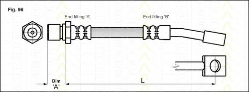 Furtun frana OPEL CORSA/TIGRA 93-00