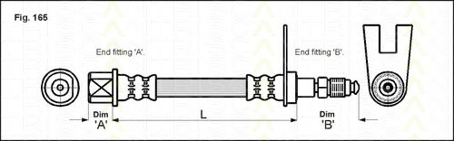 Furtun frana PEUGEOT 406 95-04