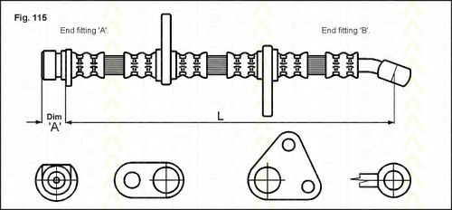 Furtun frana HONDA CIVIC/CRX 87-95