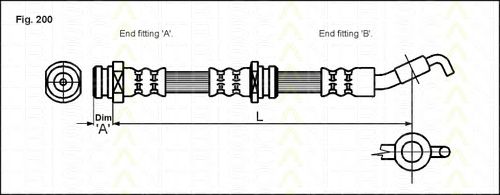 Furtun frana MITSUBISHI COLT/LANCER 95-03 473 MM