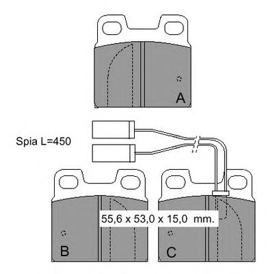 set placute frana,frana disc