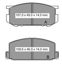 set placute frana,frana disc