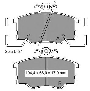 set placute frana,frana disc