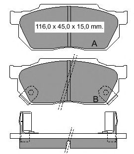 set placute frana,frana disc