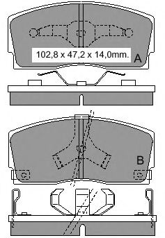 set placute frana,frana disc