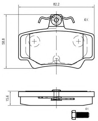 set placute frana,frana disc