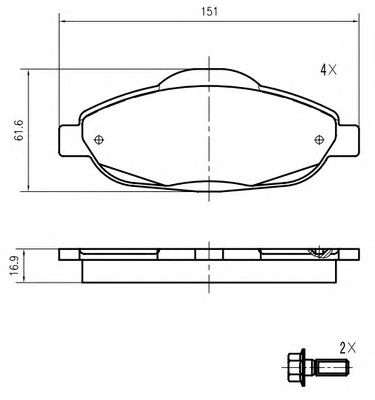 set placute frana,frana disc