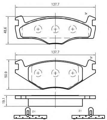 set placute frana,frana disc