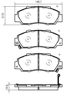 set placute frana,frana disc