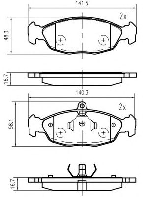 set placute frana,frana disc