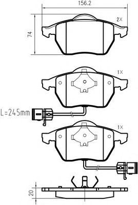 set placute frana,frana disc