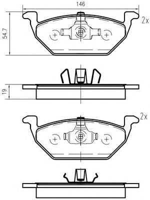 set placute frana,frana disc