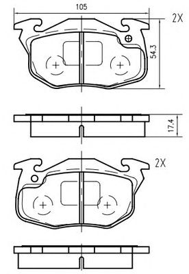 set placute frana,frana disc