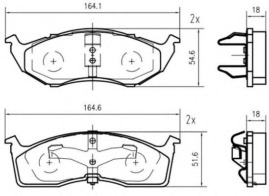 set placute frana,frana disc